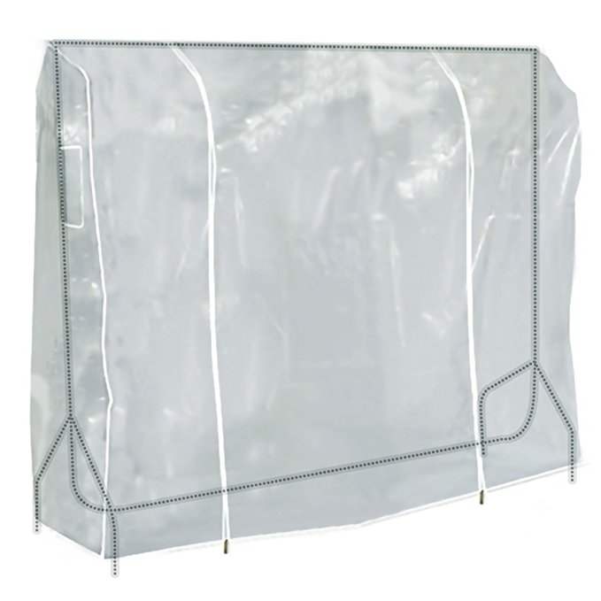 Hangerworld 6 ft (184cm) Transparent Clothes Garment Rail Cover with Strong Zipper and Document Pocket, Pack of 3