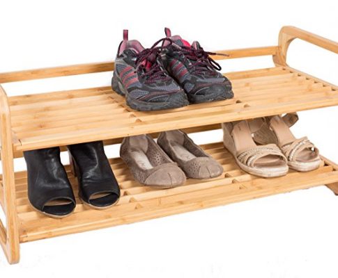 BirdRock Home 2-Tier Bamboo Shoe Rack | Environmentally Friendly | Fits 6-8 Shoes Review