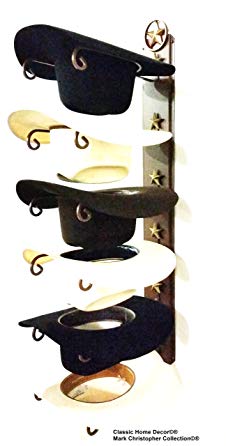 Mark Christopher Collection American Made Cowboy Hat Holder STAR with Cast Iron Lone Star 6